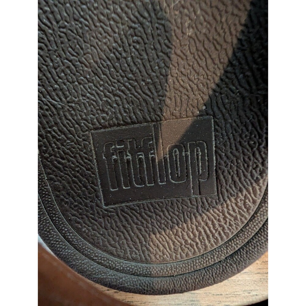 FitFlop Tan Leather Toe Post Slingback Sandals Womens Size 8 EU 39 - Picture 3 of 4